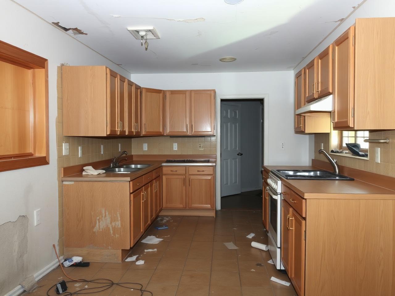 Outdated kitchen before remodel